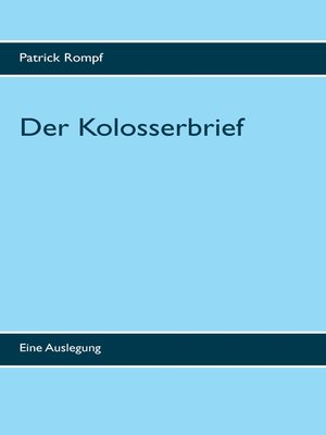 cover image of Der Kolosserbrief
